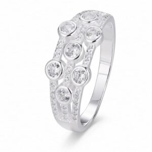 925 Silver Multi Round Stone Band Ring Wholesale