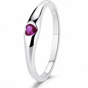 925 Silver Pink Stone Signet Ring Wholesale
