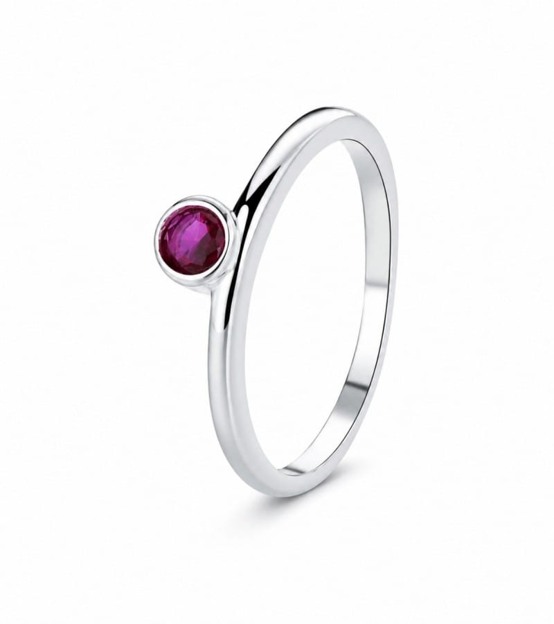 pink bezel stone ring wholesale