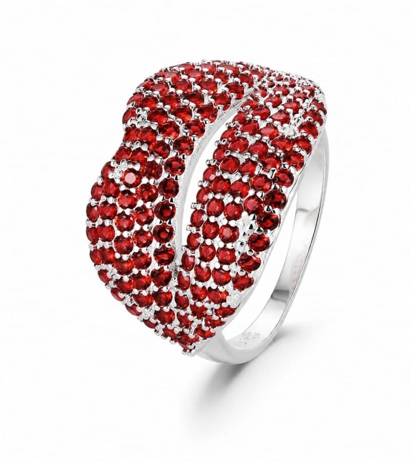 red pave wide band ring wholesale