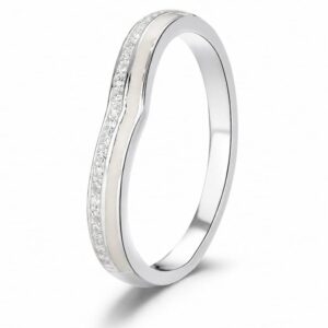 925 Silver Slim Pave Band Ring Wholesale