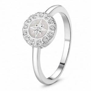 925 Silver Round Sunburst Signet Ring Wholesale