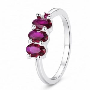 925 Silver Pink Marquise Stone Row Ring Wholesale