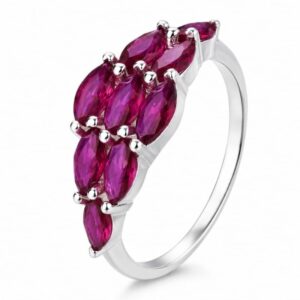 925 Silver Pink Marquise Cluster Ring Wholesale