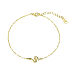 Cubic Zirconia Bracelet with Snake CZ Motif – B0018