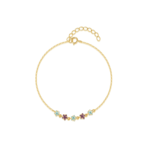 Cubic Zirconia Bracelet with Multicolor CZ Accent – B002