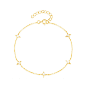 Cubic Zirconia Bracelet with Bar CZ Stations – B0022