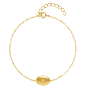 Sterling Silver Charm Bracelet with Engraved Coin Charm – B0023