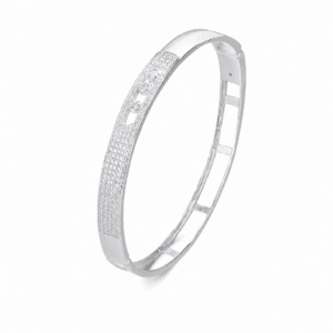 Cubic Zirconia Bracelet with Wide CZ Pavé – B0048