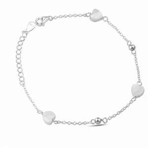 Silver Pearl Bracelet with Mother of Pearl Stations – B0074