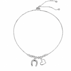 Silver Moon Star Bracelet with Moon and Star Charms – B0075