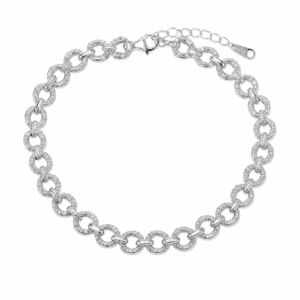 Round Bead Links Bead Link Bracelet for Retail Display Tray With Recognizable Stone Detail B0085