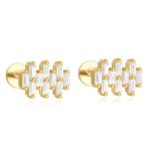 925 Silver Stud Earrings Female - E001000