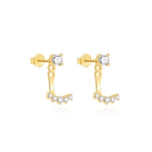 Custom 925 Silver White Dangle Earrings - E001009