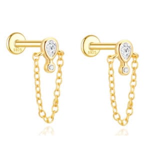 Cubic Zirconia Drop Earrings for Jewelry Brands - E00260