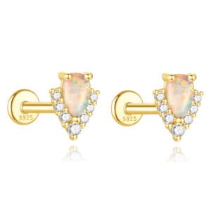 Opal Sterling Silver Stud Earrings for Jewelry Brands - E00266