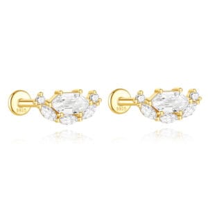 Sterling Silver Cubic Zirconia Stud Earrings Supplier Style - E00268