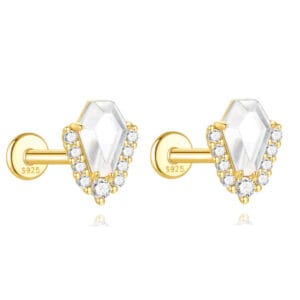Sterling Silver Cz Stud Earrings - E00269