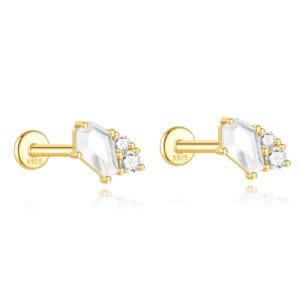 925 Silver Cz Sterling Silver Stud Earrings - E00270