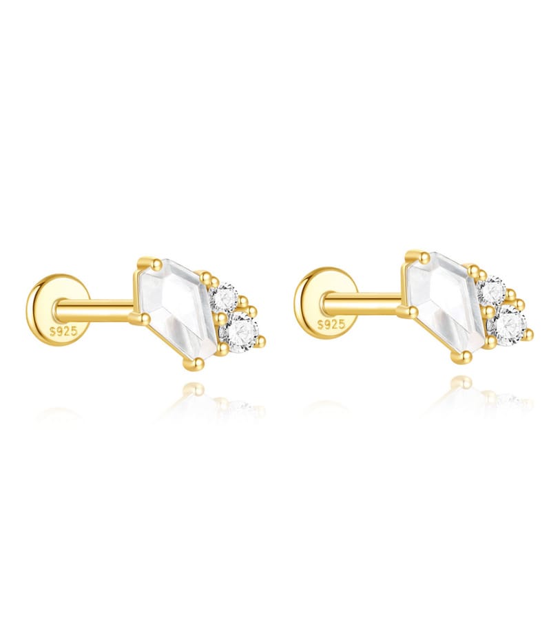 925 Silver Cz Sterling Silver Stud Earrings