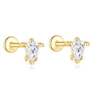 Silver Cz Stud Earrings Wholesale - E00271