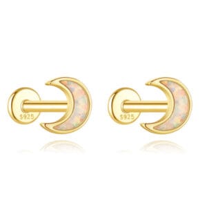 Sterling Silver Opal Hoop Earrings for Jewelry Brands - E00272