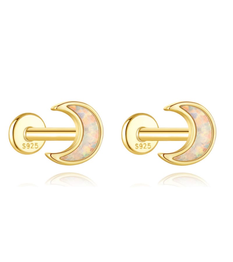 Sterling Silver Opal Hoop Earrings for Jewelry Brands