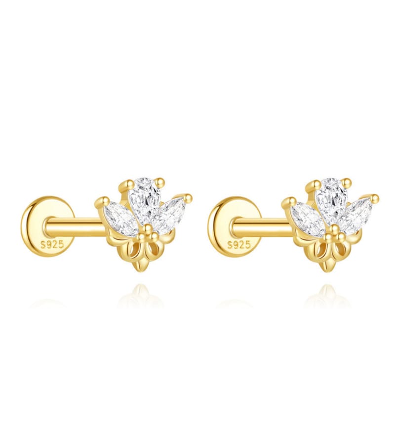 Sterling Silver Cubic Zirconia Earrings Studs Supplier Style