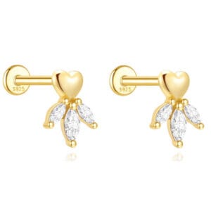 925 Silver Cubic Zirconia Earrings Drop - E00276