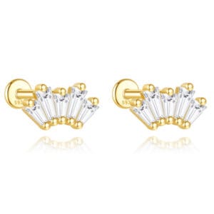 Silver Zirconia Stud Earrings for Jewelry Brands - E00278