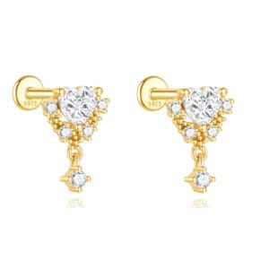 Cubic Zirconia Dangle Earrings Supplier Style - E00292