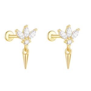 Cz Teardrop Earrings Wholesale - E00295