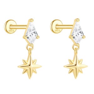 Cubic Zirconia Earrings Dangle for Jewelry Brands - E00296