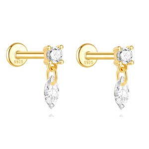 Dangle Cubic Zirconia Earrings - E00299