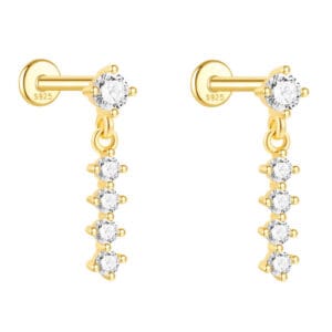 Crystal Drop Earrings Silver Supplier Style - E00310