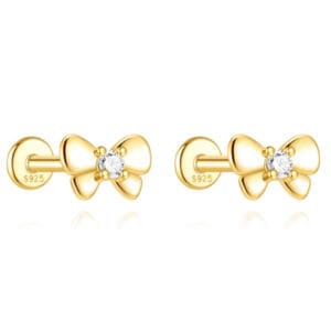 Custom 925 Silver Stud Cubic Zirconia Earrings - E00315