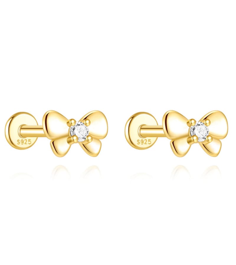 Custom 925 Silver Stud Cubic Zirconia Earrings