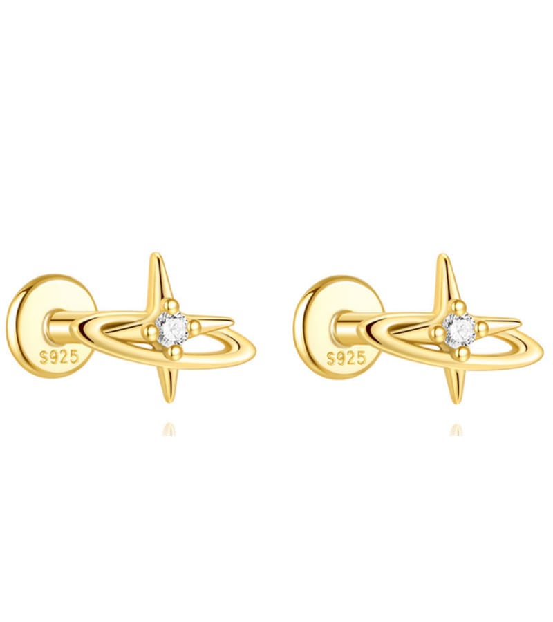 Big Cubic Zirconia Stud Earrings