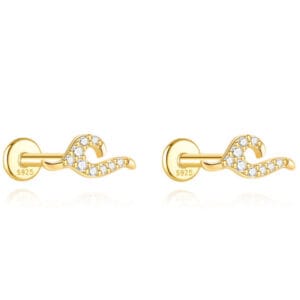 Custom 925 Silver Hypoallergenic Cubic Zirconia Stud Earrings - E00321