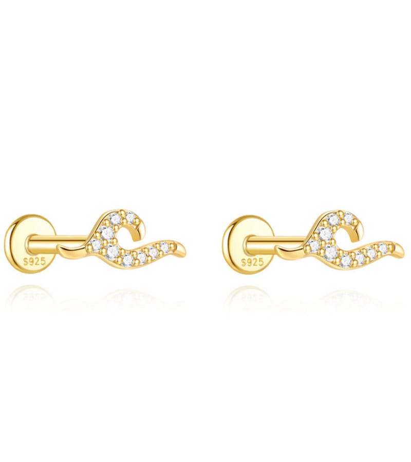 Custom 925 Silver Hypoallergenic Cubic Zirconia Stud Earrings