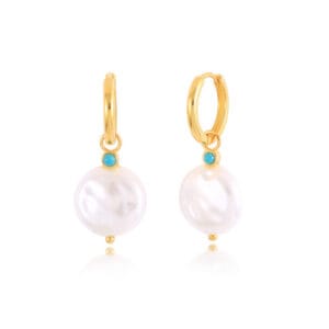 925 Silver Pearl Drop Earrings Silver - E00324