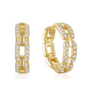 Cz Hoop Earrings Sterling Silver Wholesale - E00325