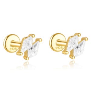 925 Silver 925 Sterling Silver Stud Earrings - E00330