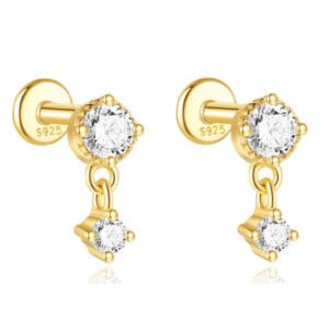 Earrings Silver Plated with Cz Supplier Style - E00334