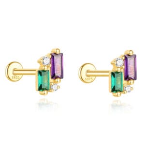 Silver Pearl Stud Earrings - E00335