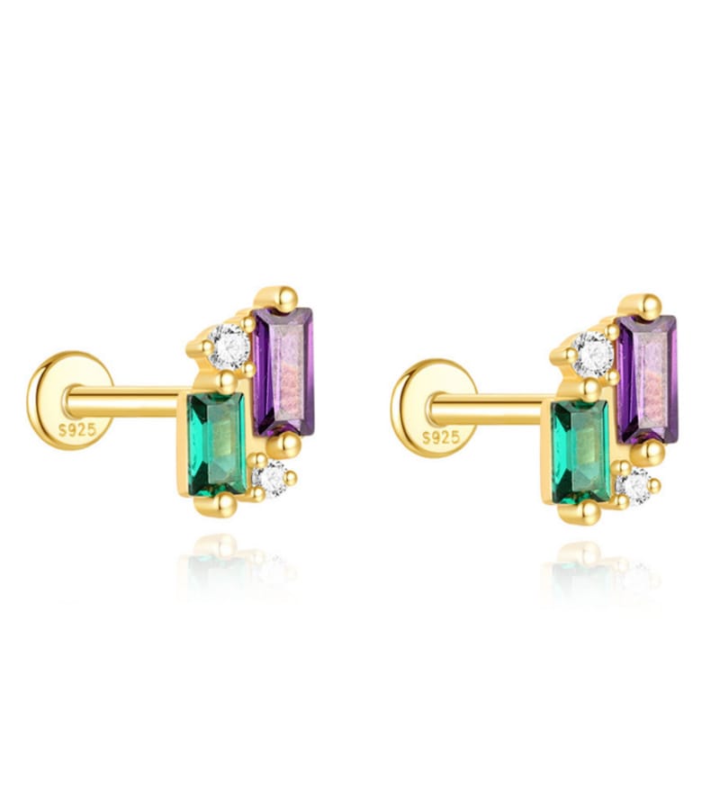 Silver Pearl Stud Earrings