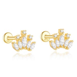925 Silver Ladies Silver Stud Earrings - E00336