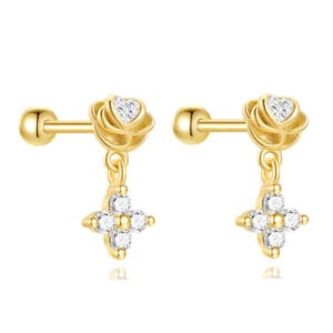 Ladies Stud Earrings Silver Supplier Style - E00346