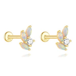 Tiny Opal Stud Earrings Wholesale - E00367