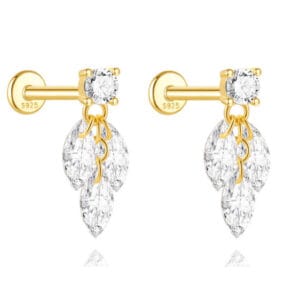 Custom 925 Silver Silver Drop Earrings for Wedding - E00369